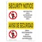 Signmission OSHA Security Sign, 7" Height, 10" Width, Restricted Area Authorized, Landscape, SN-D-L-11635 OS-SN-D-710-L-11635 - alternate 1